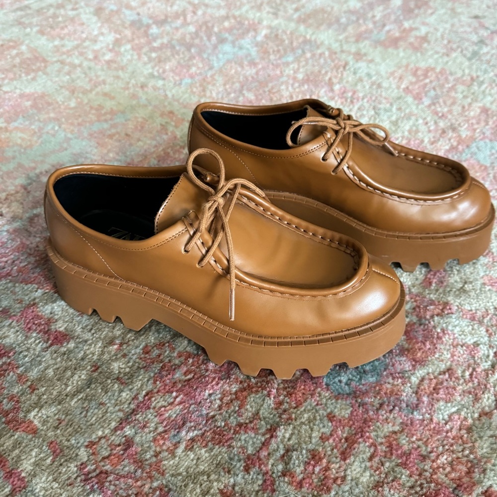 ZARA platform loafers